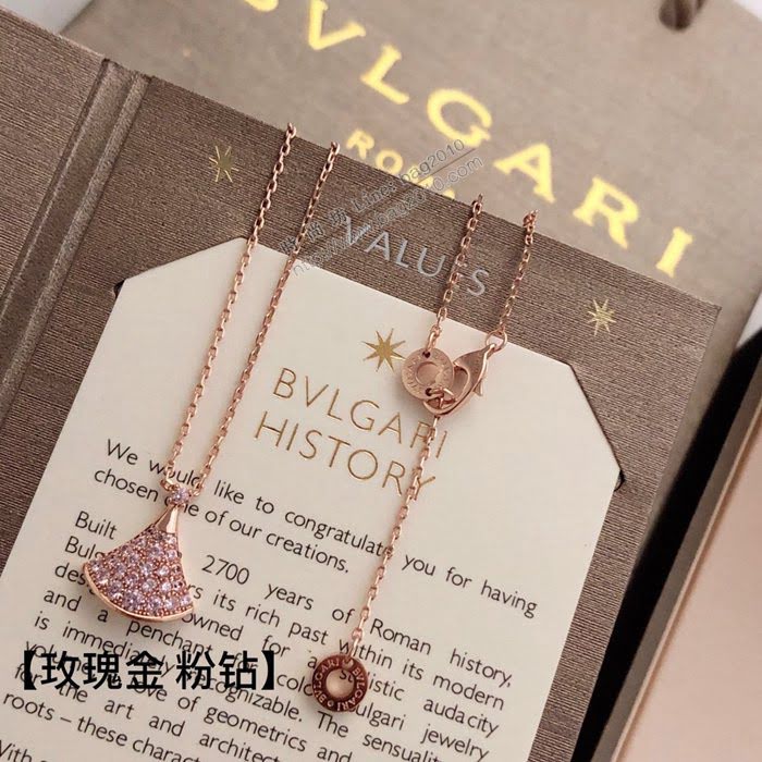 Bvlgari飾品 寶格麗裙子項鏈 Diva系列 情人節限量款 玫瑰金項鏈  zgbq3084